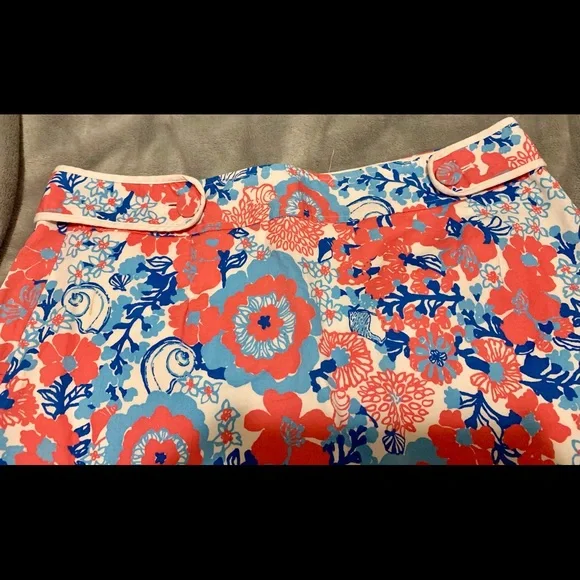 Lilly Pulitzer Floral Mini Skirt - Pink and Blue - Picture 4 of 4